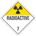 Nmc Radioactive 7 Dot Placard Sign, Pk50 DL16TB50